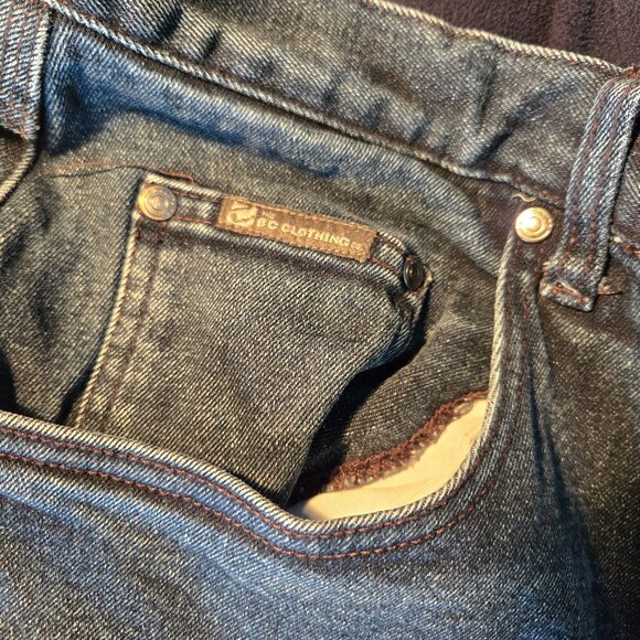 B.C. Clothing Thick Winter Lined Jeans - Picture 3 of 7